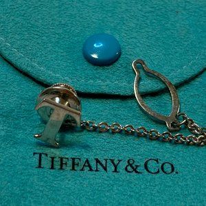 Tiffany&Co. Men's Tie pin T Logo Silver 925